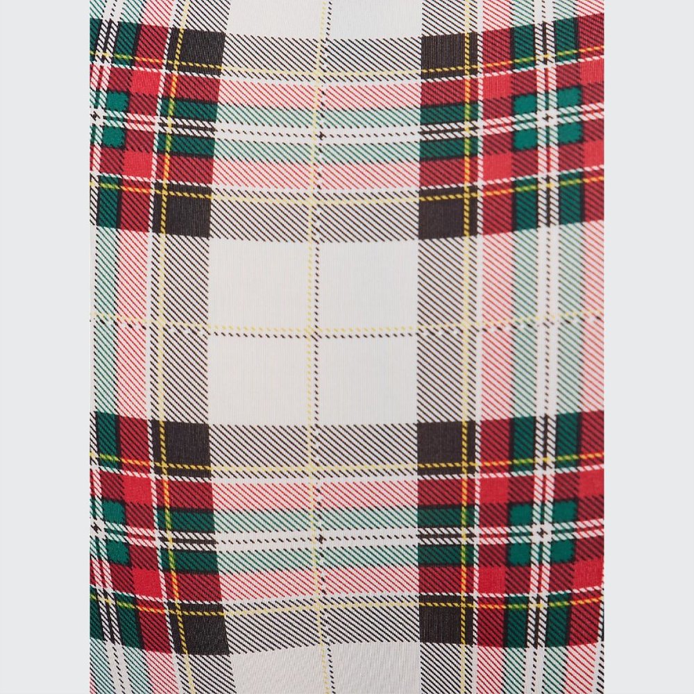 Lightly Lined Everyday Wire-Free Bra - Microfiber White and Red Plaid wi… - Picture 2 of 5
